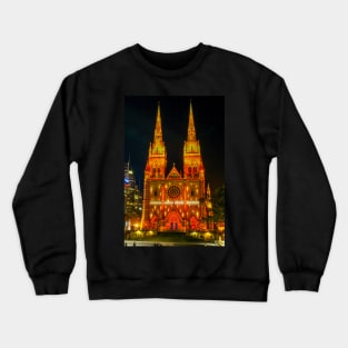 Christmas Time at St Mary's Cathedral, Sydney, NSW, Australia Crewneck Sweatshirt